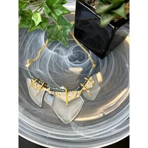 Park Lane Scotch 24" gold  and lucite necklace